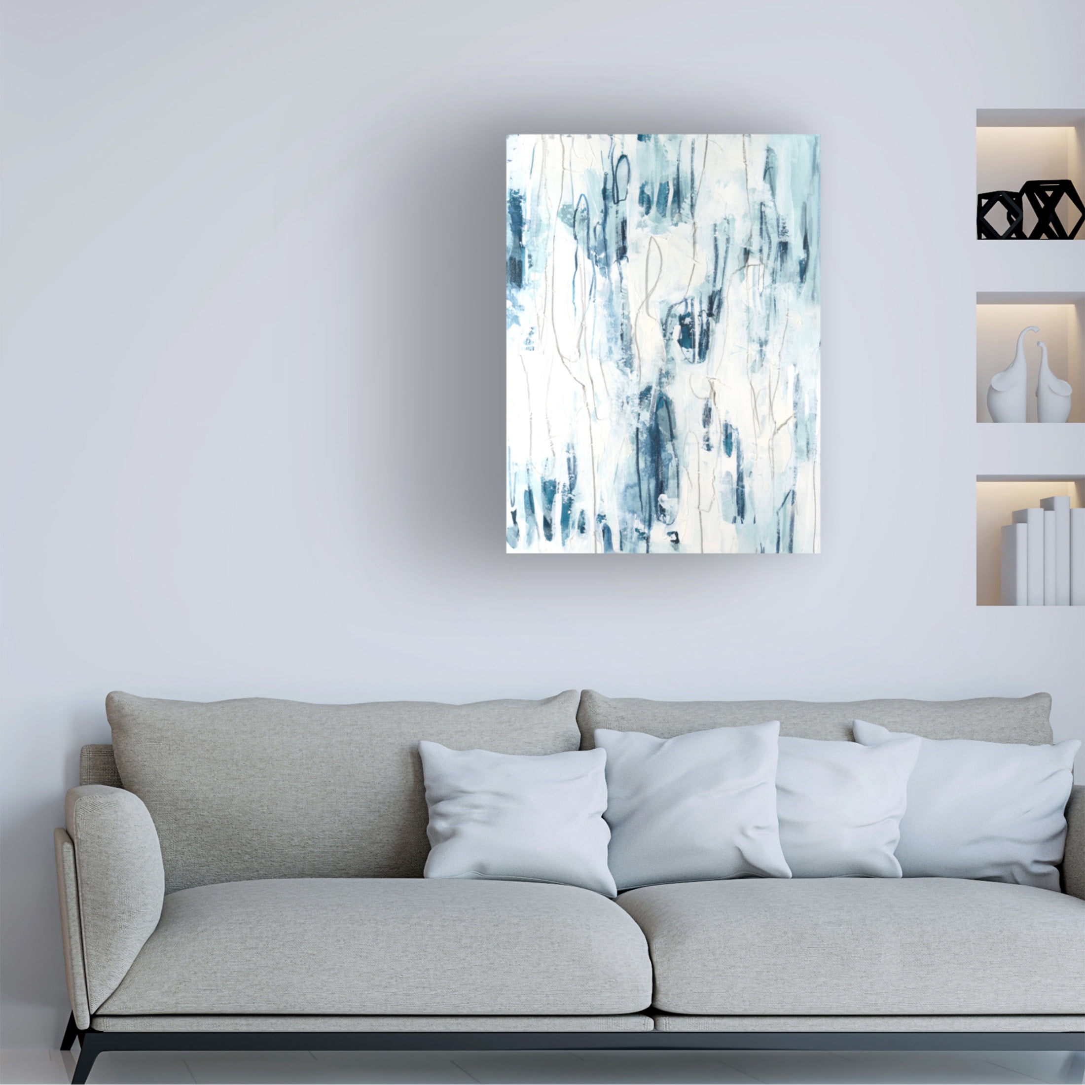 Canvas Wall Art - June Erica Vess 'Sea Silk II' Wall Art for Living Room, Bedroom, or Office Décor by Trademark Fine Art - 35 x 47 Inches