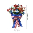 thumbnail image 3 of Décorations du Memorial Day pour l'Extérieur - Grand Ruban Patriotique à Rayures et Étoiles pour le 4 Juillet, Couronne, Nœud pour Porte d'Entrée - Nœuds Rouges, Blancs et Bleus pour Cime d'Arbre, Déco Intérieure, Fête des Anciens Combattants, 250e Anniversaire, 3 of 6