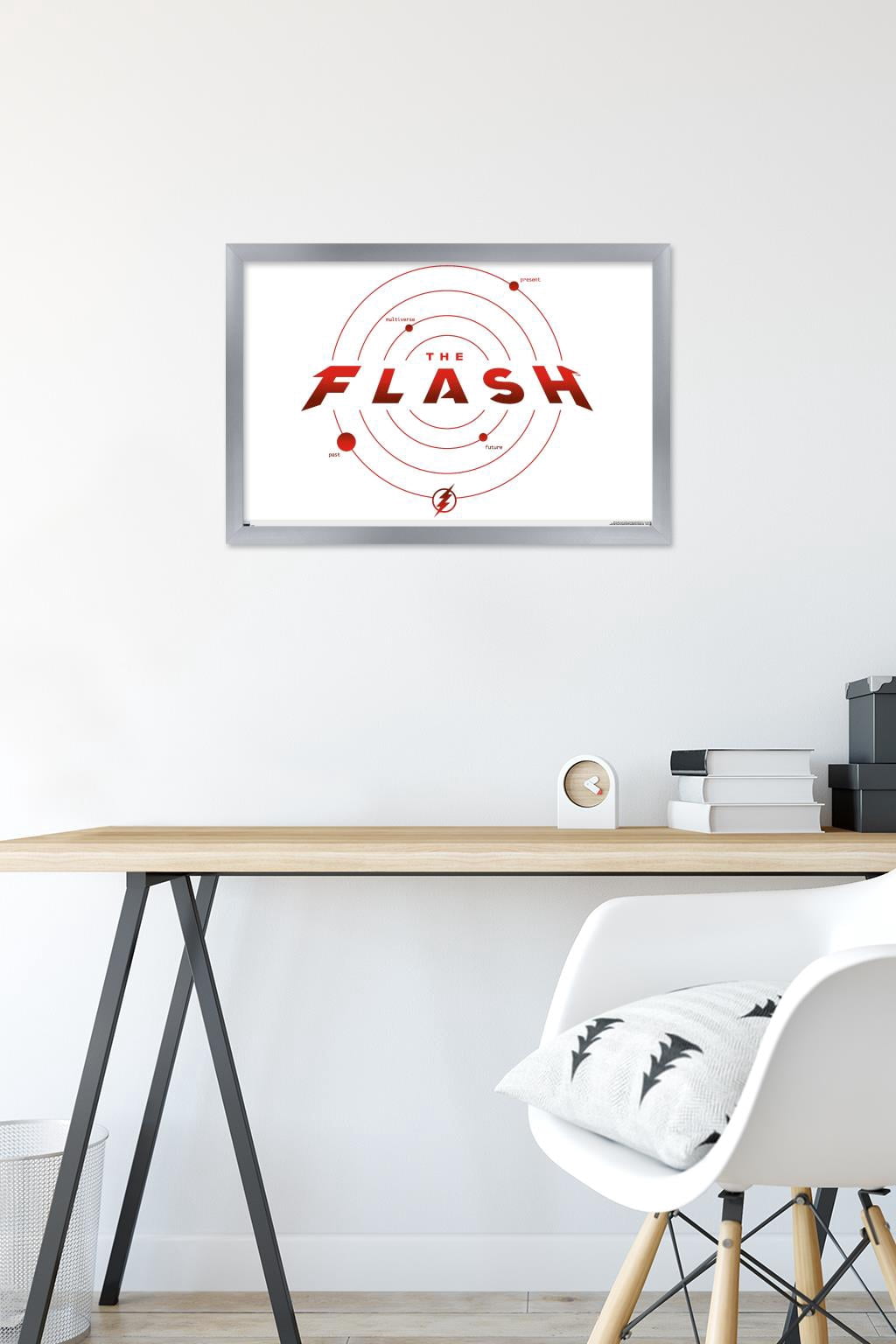 DC Comics Movie The Flash - The Timeline Wall Poster, 14.725" x 22.375" Framed