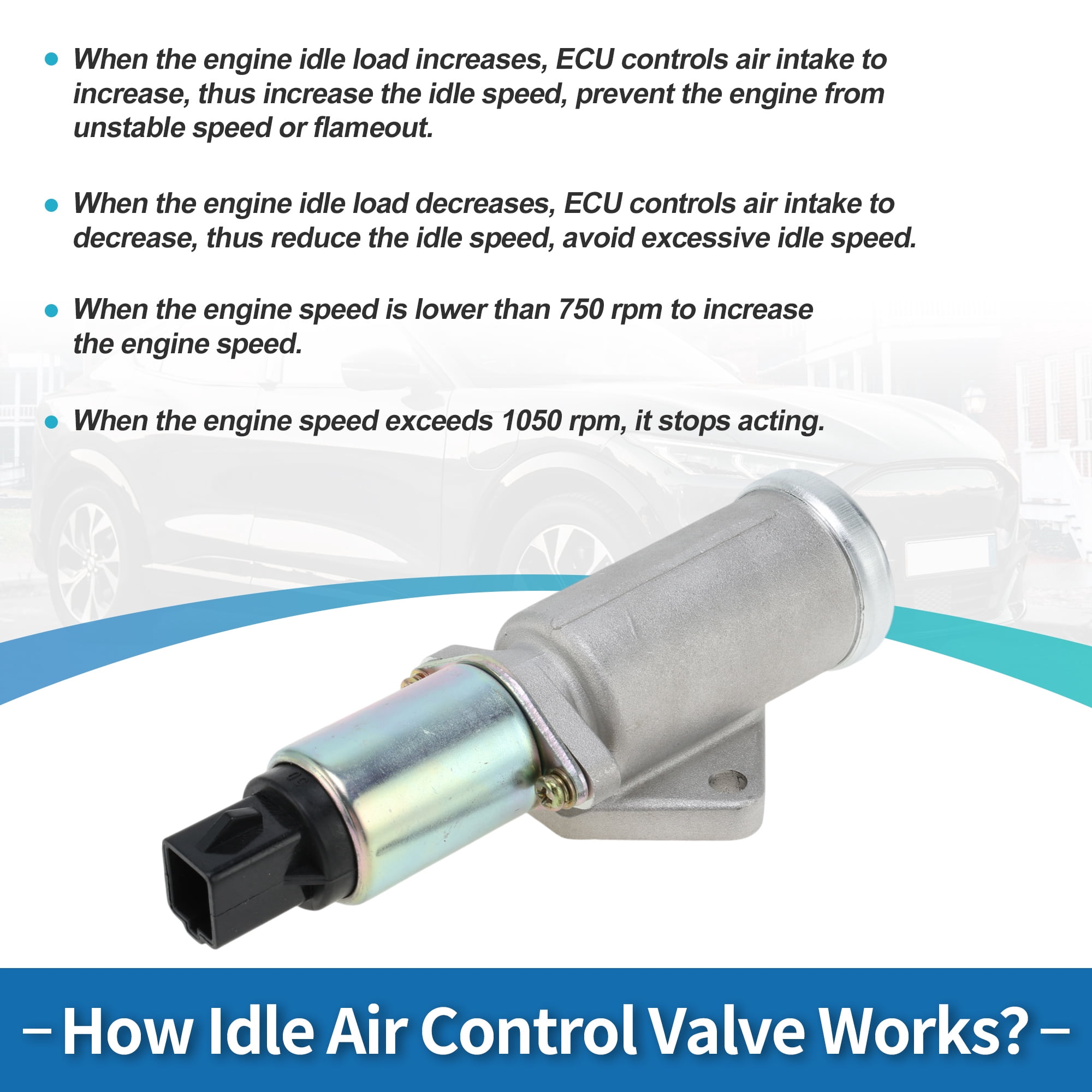 Unique Bargains Car Idle Air Control Valve for Ford Aerostar 1986-1991 Replace No.87TF9F715AA IACV Idle Motor Idle Air Control Valve for Stable Engine Operation