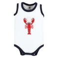thumbnail image 5 of Hudson Baby Infant Boy Cotton Sleeveless Bodysuits, Butter Me Up Lobster, 3-6 Months, 5 of 7