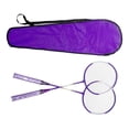 thumbnail image 1 of Colaxi Badminton Rackets Badminton Equipment 1 Pair Badminton Racquets Set Shuttlecock Racket for Couples Family Exercise Lawn Beach Violet, 1 of 8