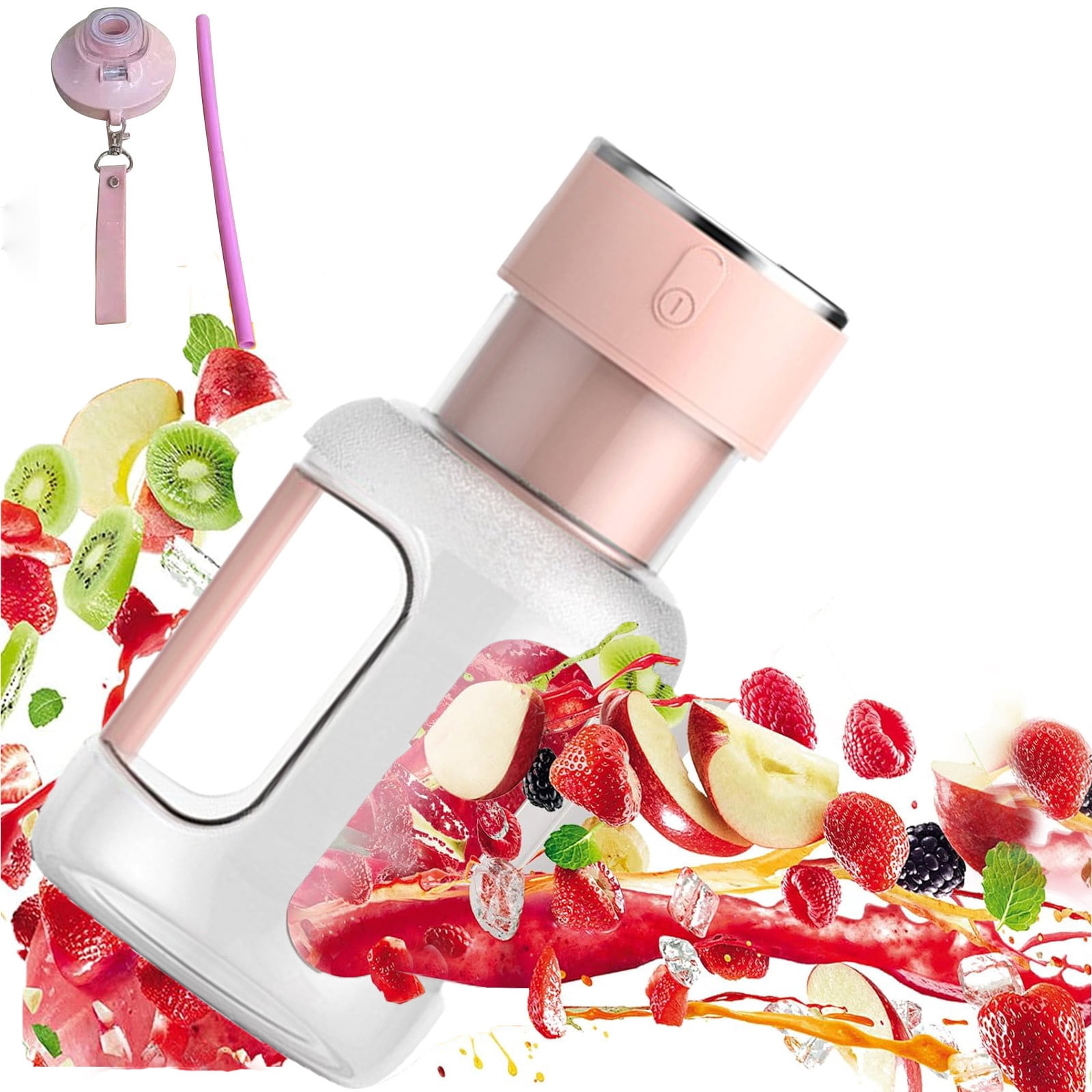 Portable Blender, Personal Blenders for Shakes and Smoothies, Lid and Shoulder Strap, Type-C USB Rechargeable,Blenders for Gym/Travel/Kitchen
