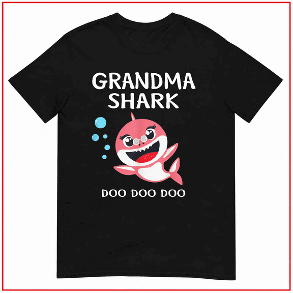 Grandma Shark Doo Doo Cute Holiday Humor Family Festive Unisex T Shirt V17139 Size S-5XL