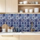 thumbnail image 4 of 36 pegatinas de azulejos con relieve azul, autoadhesivas, estilo mosaico, extraíbles, para pared, 4 of 9