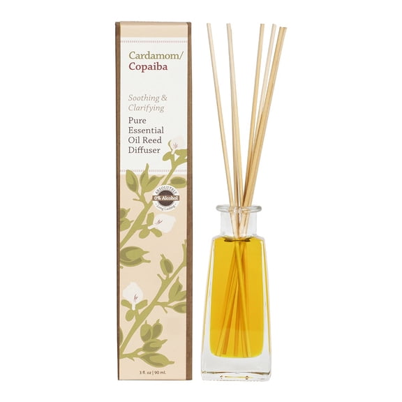 100% Pure Essential Oil 3 OZ REED DIFFUSER, CARDAMOM COPAIBA