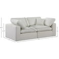 thumbnail image 3 of Meridian Furniture Comfy Cream Linen Textured Fabric Modular Sofa, 3 of 10