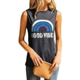 thumbnail image 5 of Good Vibes Sudadera Mujer Casual Suelta Sudaderas O Cuello Manga Larga Tops Camisetas-Tank Top-Azul-Pequeño brillar Electrónica, 5 of 5