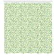 thumbnail image 3 of Ambesonne Green and White Shower Curtain, Watercolor Leaves, 69"Wx84"L, Yellow Green Lime Green, 3 of 3