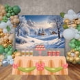 thumbnail image 3 of Snow Winter Christmas Village Background Pine Tree s Backdrop New Year Home ration Photography Studio Supplier, 3 of 8