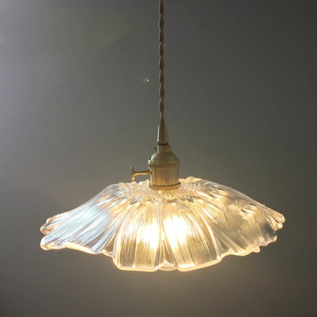 

Homeex Retro Glass Flower Chandelier Nordic Personality Brass Homestay Bar Corridor Porch Balcony Light 1 Style