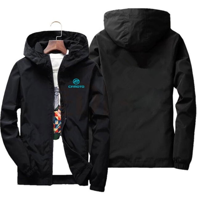 Abrigo Cfmoto para hombre, protector solar fino, con cremallera, capucha, cortavientos, chaqueta deportiva de piloto, camiseta de playa, camisetas de ciclismo de talla grande