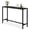 Black, variant on Hassch 55"W Iron Bar Table, Movable Rectangular Outdoor Pub Table with 2 Wheels for Backyard Poolside Garden, Easy to Assemble, Black
