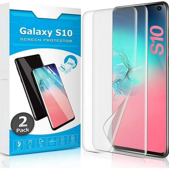 2-pack Screen Protector Film for Samsung Galaxy S10 - Not Glass Full Cover, Case Friendly, Flexible Anti-Scratch Film