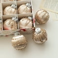 thumbnail image 6 of 9PCS Rustic Champagne Christmas Ornaments â Farmhouse Xmas Tree Balls Set, Shatterproof Glitter Pearl Decorations for Holiday Wreaths & Garland, 6 of 8
