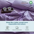 thumbnail image 5 of Fabdreams GOTS Certified Percale Weave 100% Organic Cotton Full Fitted Sheet|300 Thread Count| Cool Crisp Breathable| Luxury Finish| Fits Upto 17" Deep Pocket Mattress | Sustainable |Lilac, 5 of 9