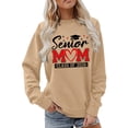 thumbnail image 1 of HUITKMM Sweat à Capuche Blanc pour Femmes, Sweat Imprimé Sans Capuche, Coupe Ample, Décontracté, 1 of 4