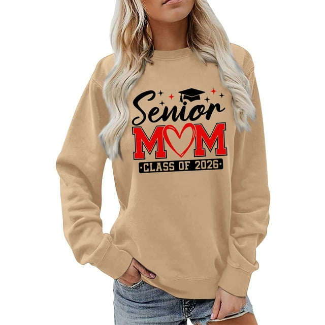 HUITKMM Sweat à Capuche Blanc pour Femmes, Sweat Imprimé Sans Capuche, Coupe Ample, Décontracté