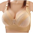 thumbnail image 4 of Maqroz Plus Size Supportive Bras for Women Minimizing Push Up Wireless Bras Floral Lace Adjustable Strap Bra Full Coverage Supportive Everyday Bralettes, 4 of 5