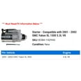 thumbnail image 2 of Starter - Compatible with 2001 - 2002 GMC Yukon XL 1500 5.3L V8, 2 of 2