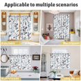thumbnail image 5 of Grey Blue Botanical Kitchen Curtains Window Panels, Watercolor Spring Floral Summer Leaf Insulated Window Treatment Curtain, Grommet Curtains for Bedroom/Living Room/Bathroom, 2 Piece 52"Wx63"L, 5 of 8