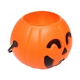 thumbnail image 1 of 7cm Cubo de calabaza portátil de Halloween Niños Soporte de cubo de caramelo de calabaza con 1 luz LED, 1 of 4