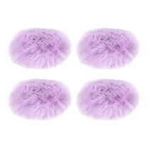 Furry Microphone Windscreen Mic Cover Windshield for Microphone Purple