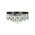 thumbnail image 2 of Kenroy Home Cascade 13'' Flush Mount Ceiling Light Fixture with Tiered Rows of Cascading Glass Crystal Beads for Entryway, Living Room, Dining Room, or Bedroom, Black, 2 of 8