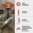 thumbnail image 5 of Haunted Hill Farm 5.5 ft Zombie Animatronic with Lights and Sound, Halloween Outdoor Decoration, HHMAN-7FLSA, 5 of 12