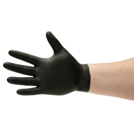 Nitrile Gloves, Latex-Free Disposable Gloves, Powder-Free, Black, Size Extra Small, 5 Mil Thick, Pack of 1000