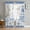 Navy Blue, variant on Gray Teal Semi Sheer Window Curtains 54 Inches Long, Modern Abstract Art Retro Marble Rod Pocket Voile Silky Chiffon Curtain Treatment Drapes for Kitchen, Living Room, 52"x54", 2 Panels