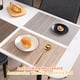 thumbnail image 4 of Cateissary Alfombrilla de comedor, alfombrilla de mesa, suministros para el hogar, vinilo elegante de PVC, posavasos de estilo Simple, decoraciones, Mostrada Café oscuro Cateissary HA083010-02, 4 of 6