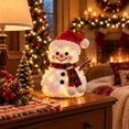 thumbnail image 4 of Glowing Snowman Plush, White with Red and Green Accents, Delightful Tabletop Christmas Decor Christmas Indoor Decor for Mantel Displays, Snowman Ornaments Multicolor, 4 of 7