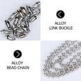 1m Replacement Pull Chain Metal Onoff Chain with 20 PCS Buckles for