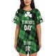 thumbnail image 1 of Balery St Patrick's day Conjunto de Pijama para Mujer con Estampado, Dos Piezas de Manga Corta y Shorts, Ropa de Dormir Suave con Cuello Redondo y Bolsillos-Medium, 1 of 6