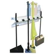 Ex-Cell The Clincher Mop & Broom Holder, 34"w x 5 1 2"d x 7 1 2"h, White Gloss, Each by EXCELL METAL PRODUCTS CO
