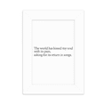thumbnail image 1 of Poetry Quote World Kissed My Soul Desktop Photo Frame Picture Display Decoration Art Painting, 1 of 3