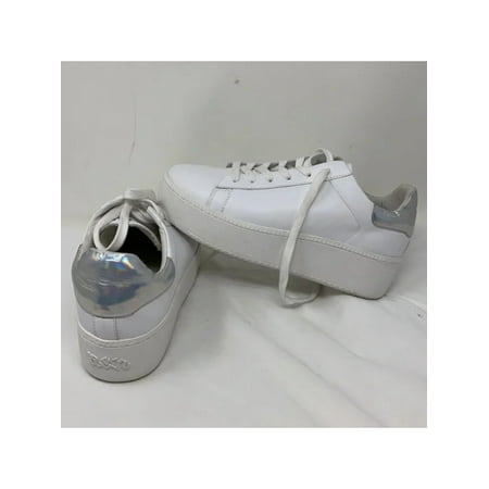 

ASH Womens White Color Block Cushioned Removable Insole Cult Round Toe Wedge Lace-Up Leather Sneakers Shoes 38