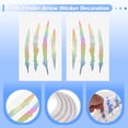 thumbnail image 4 of Unique Bargains Front Fender Arrow Sticker Decoration Motorcycle Warning Reflective Tape Waterproof PET Material Colorful Laser 4 Pcs Motorcycle Fenders 14 cm x 8 cm, 4 of 6