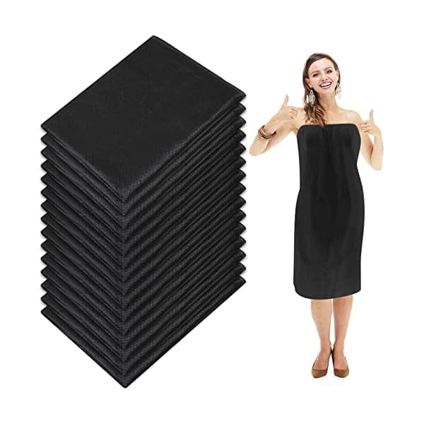 wonima11 Disposable Spa Wrap, Adjustable Non-Woven Bath Wrap Closure Disposable Robes for Women Salon Spa Sweat Steaming