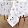 thumbnail image 2 of Vinyl Tablecloths for Rectangle Tables Reusable PVC Waterproof Plastic Table Cloth Oilcloth Long Tablecloth for Baby ShowerSpillproof Wipeable Table Cover 60 x 102 Beige Floral Bird, 2 of 6