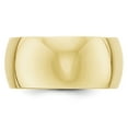 thumbnail image 2 of Solid 10k Yellow Gold 10mm Men's Plain Classic Dome Wedding Band Ring Size 12, 2 of 4