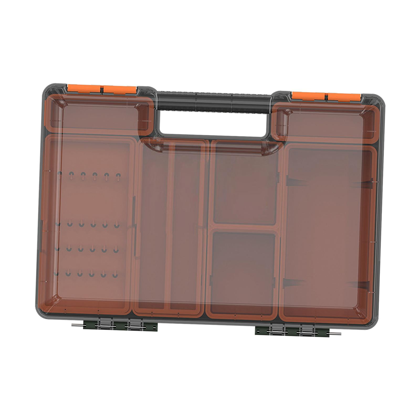 Fishing Tackle Box Storage Case Large Utility Boxes Container Fishing  Accessories Fishing Lures Box Organizer for Freshwater, Fly Fishing Orange