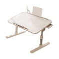 thumbnail image 3 of Tnarru Foldable Laptop Bed Table Height Angle Adjustable Multifunctional, Practical, Beds Tray Lap Desk for Camping Tea Room Drawing White Style A, 3 of 8