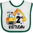 thumbnail image 3 of Inktastic Construction Truck It's My 2nd Birthday Boys or Girls Baby Bib, 3 of 4