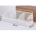 thumbnail image 1 of Miangastore Wire Mesh File Organizer: 3-Compartment Slanted Document Holder Office Desk Storage Rack Wall Containers Shelf Kitchen Ginger Storage Basket White, 1 of 8