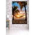 thumbnail image 3 of Palm Beach, Florida, Hammock and Sunset (36x54 Giclee Gallery Art Print, Vivid Textured Wall Decor), 3 of 3