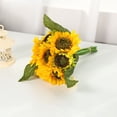 Big Sale! Feinib 1Pc Artificial Flower Bouquet, Artificial Sunflower 1