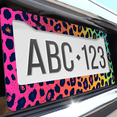 thumbnail image 6 of 1 Pcs Neon Leopard License Plate Frame, License Plate Cover for Car Decorative Parts, Aluminum License Plate Bracket Holder Rust-Proof Weather-Proof for US Standard Car, 6 of 9