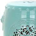 thumbnail image 3 of Safavieh Flower Drum Indoor/Outdoor Garden Patio Stool, Light Blue, 3 of 3